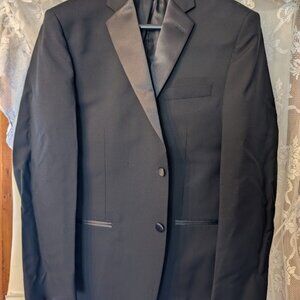 Neil Allyn Black Tuxedo Jacket 41R 100% Wool Satin Lapel NEW Style 8021C